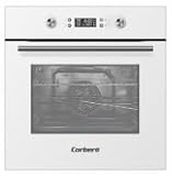 Corberó- Horno Pirolítico Multifunción 70L | CCHMP1033W | 3200W | Display Digital | Mandos Escamoteables | Puerta Doble Cristal| Guías Extraíbles | 8 Programas | Blanco