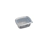 PAMPOLS Pack de 50 Recipientes Reutilizables con Tapa para Almacenar y Transportar Alimentos | Cierre Hermético | Aptos para microondas | Capacidad 250 cc PP | Medidas 95x75x40 mm