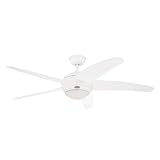 Westinghouse Bendan Ventilador de Techo R7S, 80 W, Acabado Aspas Blancas