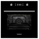Corberó- Horno Pirolítico Multifunción 65L | CCHMP1023N |59.5cm(L) x59.5cm(A) x57.5cm(H) | 3200W | Display Digital | Mandos Escamoteables | Puerta Doble Cristal | 8 Programas, Cristal Negro