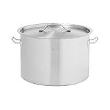 Royal Catering RC-SSP23 Olla de inducción 23 L olla de acero inoxidable olla para inducción cacerola para inducción cacerola de acero inoxidable