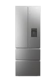 Haier FD 70 Series 7 HFW7720EWMP - Frigorífico con Dispensador de Agua, Conectividad WIFI, Puerta Francesa, Cajones Direct Access, Motor Inverter, Total No Frost, 477L, Ancho 70 cm, Alto 2 m, Inox