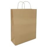DISOK - Lote de 100 Bolsas de Papel Kraft 32 x 41 x 12 cm - 100 Gr/m2 - Bolsas Marrones Kraft Retro Natural - Bolsas de Papel Baratas para Tiendas de Regalos, Detalles
