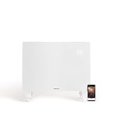 CREATE/WARM CRYSTAL 1500W / Convector eléctrico de cristal con wifi y ruedas blanco/App. sensores de precisión. temporizador. bajo consumo. instalación en pared o suelo. pantalla LED. 1500W