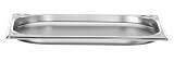 HENDI Recipiente Gastronorm GN 1/2, Kitchen Line, resistencia térmica -40 °C a 250 °C, apto para horno y baño maría, 1L, 325x265x(H) 20mm, acero inoxidable