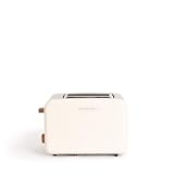 CREATE/TOAST RETRO/Tostadora blanco roto / 6 Niveles de potencia, bandeja recogemigas, termostato, descongelación, recalentar, 2 ranuras rebanadas anchas, 850W