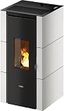 CRISTAL 7 T2 - Estufa de pellets ventilada con cámara estanca 7 kW Capacidad depósito 15 kg Volumen calefactable 200 m3 metal blanco
