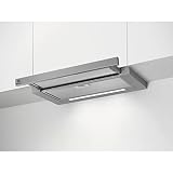 Electrolux LFP616X Campana extractora extraíble, 60 cm, 3 velocidades, Potencia máxima 440 m3/h, Control botones, Luces LED, Filtro de carbón lavable antigrasa, Inox, Clase A