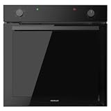 Cecotec Horno Integrable Convencional de 77L Bolero Hexa C126001 Glass Black. 2800W, 5 Funciones, Bajo Consumo, Luz Interior, Steam Assist, Steam EasyClean, Puerta Fría con 2 Cristales