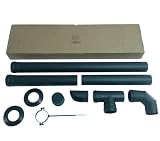TYGERIX® Kit Completo de Tubos, Accesorios y Raccordis para Estufa de Pellet 80 mm | Set de 10 Elementos | Máxima Resistencia al Calor | Grosor Mayor de 1,2 mm | Indeformable | Fabricado en Italia |
