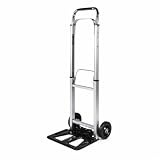 Carretilla de Mano Plegable con Ruedas | Carro de Carga Pórtatil con Asa Telescópica | Carrito Ligero y Compacto | hasta 100kg | Ideal Transporte de Cajas, Equipaje, Mudanzas, Almacén o Reparto