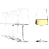 Stölzle Lausitz Copa de Vino Blanco Power, 402 ml, Set de 6 Copas de Vino Blanco, aptas para lavavajillas, Cristal sin Plomo, Elegantes y Resistentes a la Rotura