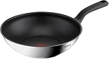Tefal Comfort Max - Wok 28 cm, Acero inoxidable