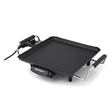 Orbegozo TB 2206 B Tabla de Asado 1500W con Termostato Regulable, Superficie 27.5x27.5 cm, Canal Recoge Grasas y Salsas, Asas de Toque Frío y Fácil Limpieza