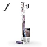 Shark Detect Clean & Empty Aspiradora sin cable y sin bolsa, tecnología Dirt Detect y base de autovaciado de 2 l, 60 min. de autonomía, Anti Hair Wrap y boquilla estrecha y cepillo, blanco, IW3612EU