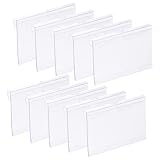 60 Piezas Porta Etiquetas de Precio de Plástico para Estante, Etiquetas Clip Transparente para Cestas, Soporte de Etiqueta de Precio Claro, Titular de Etiquetas Transparente para Oficina Tiendas