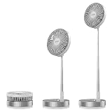 Cecotec Ventilador Portátil con Mando EnergySilence 800 FoldAir Portable Control Cool. Inalámbrico con Batería 7200mAh, Diseño Plegable y Telescópico, 8 Pulgadas, 4 Velocidades, Oscilación