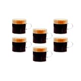 Tognana Lyra, set de 6 tazas de café 130 cc, vidrio, transparente