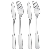 GRÄWE Cubiertos de Pescado 4 Teilig para 2 Personas, Serie layas Acero Inoxidable 18/10