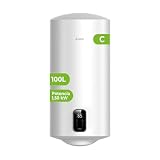 Aspes Termo Eléctrico 100 Litros, AT10000DW. 1500W, Kit de Montaje Incluido, Resistencia Acero Esmaltado, Termostato Digital, Temperatura Máx 93 º, Blanco, Eficiencia Energética B