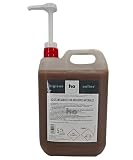 HO Gel de Mecánico Profesional 5kg | Jabón Lavamanos Taller con Abrasivos Naturales de Hueso de Aceituna | Desengrasante de Manos pH Neutro para Grasa, Aceite y Suciedad Extrema | Aroma Cítrico