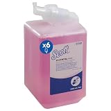 Scott Essential Jabón de Manos 6340, Jabón Espuma, rosa, 6 x 1L