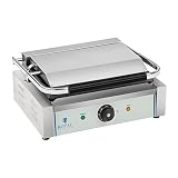 Royal Catering Plancha Grill De Contacto RCKG-2200 (2.200 watt, Temperatura de funcionamiento: 50-300 °C, Placa superior ondulada)