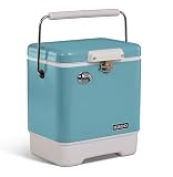 IGLOO Legacy 20 Nevera de Acero Inoxidable 19L (Verde Menta) – hielera premium resistente con abrebotellas integrado – gran aislamiento para camping, playa, jardín & eventos
