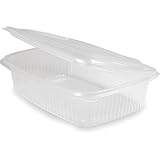 GreenFyA - 50 Tapers para Comida Hermetico de Plástico PP Reutilizables con Tapa Bisagra. Apto para Microondas, Congelador y Lavavajillas. Tuppers para Alimentos Calientes o Fríos (750ml)