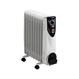 Genérico - Radiador de Aceite - 55 cm Altura - Ideal para Mesa Camilla - Modelo FMBR - Tres Potencias Disponibles - 1000W, 1500W, 2000W - Termostato y Temperatura Regulable (1500 W)