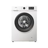 Edesa Lavadora de Libre Instalación EWF-7201 WH Capacidad 7 KG Carga Frontal 15 Programas de Lavado Gran Velocidad 1400 r.p.m Bloqueo Seguridad y Puerta Pantalla LED Color Blanco