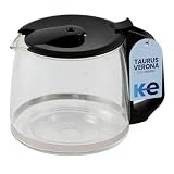 Anakel Home Repuesto Jarra Cafetera 086604 Compatible con Taurus Verona Versión II y III, Adaptable a Ecron y Magefesa Ristretto 1200 | Cristal, 12 Tazas, 1.2 Litros de Capacidad