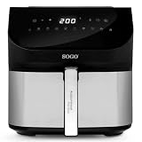 Sogo Freidora de Aire con Capacidad de 8L y 1600W de Potencia – Air Fryer con 8 Funciones Ideal para Hacer cualquier Tipo de Alimentos – Freidora sin Aceite con Pantalla Táctil de Control