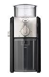 Krups GVX242 Molinillo de café profesional con sistema de muelas con torno-molido y 17 ajustes de triturado, de más fino a más grueso, potencia 100 W, Negro