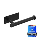 Ibergrif Portarrollos baño Autoadhesivo, Negro