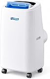 Aire Acondicionado Portátil 14000 BTU Frío y Calor con Mando, Deshumidificador y Ventilador, Temporizador 24h, Oscilación 120° para Dormitorio, (12000btu), (12000BTU)