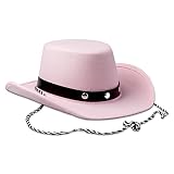 Sombrero de vaquero para bebé, color rosa, 1 unidad, 50,8 cm de circunferencia, talla única, accesorio para disfraz de vaquero occidental