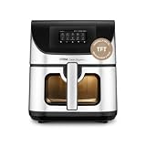 Ufesa Freidora de Aire Swan Elegance 7.5L 2200W, Pantalla Digital Interactiva TFT 4.3', App Inteligente, 10 Programas, Ventana con Luz Interior y Tecnología Air Pulse Ultra 360ºC con Doble Resistencia