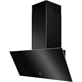 Electrolux LFV439K Campana Extractora Decorativa, Serie 700, 60 cm, 3 Niveles de Potencia + Intensiva, Conexión Hob2Hood, Filtro Antigrasa, Luces LED, Negro, Clase C