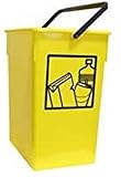Fervik Papelera de Reciclar Amarilla 15 L 20 x 28 x 34