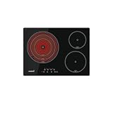 Cata | Placa de inducción | Modelo TT 5003/G | 3 Zonas de Cocción | Placa con 9 Niveles de Potencia Regulables + Booster | Ancho de 59cm | Acabado en Color Negro