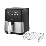 JOCCA - Freidora sin aceite con temporizador 1450W | Freidora de Aire Caliente | Capacidad 5 litros | Air Fryer | Cocina Sana | Temperatura Ajustable…