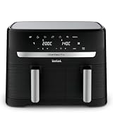 Tefal Dual Easy Fry EY9018 - Freidora de aire caliente de doble cámara (5,2/3,1 L, dos cajones independientes, 7 programas automáticos, ahorro de energía), color negro