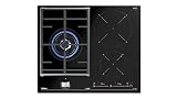 TEKA Placa Mixta 60 cm, 3 Fuegos, Touch Control con Autoignition, Indicador de Calor Residual, Gas Butano, Quemadores de Alta Eficiencia, Cristal Gas + Inducción Indugas