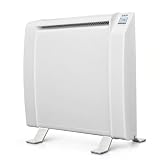 HJM AMC1000 Emisor térmico cerámico Bajo Consumo | Programable | Pantalla LCD | 1000 W | Blanco, 230 V