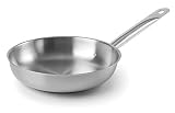 LACOR 51620 - Sartén Chef Acero Inoxidable, Gris, 28 cm - Uso Profesional