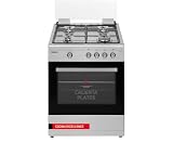 Corbero CCSF60420BX Cocinas Excellence 60 cm Dimensiones 83 x 60 x 61, Capacidad 55L, Gas Butano, Color Inox, 4 Fuegos,