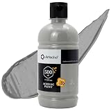 Artecho Pinturas Acrilicas 500ml Gris, Impermeable y resistente a la luz, para Lienzos, Tela, Madera, Cristal, Piedras.