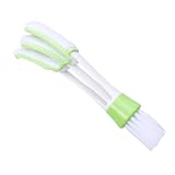 Plumero de Doble Punta para Aire Acondicionado, Microfibra y Nylon | Fiesta Verano, Cepillo de Ventilación con Funda de Tela Desmontable, Abs y Pp, para Persianas y Rincones