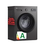 LG F4A10S8NDK.ADSQCES - Lavadora, 8 kg, 1400 rpm, Carga Frontal, 8 Programas, Programa Rápido y Programa Lavado a Mano, Fondo Especial Reducido, Display LED, Serie 100, Grafito Silver